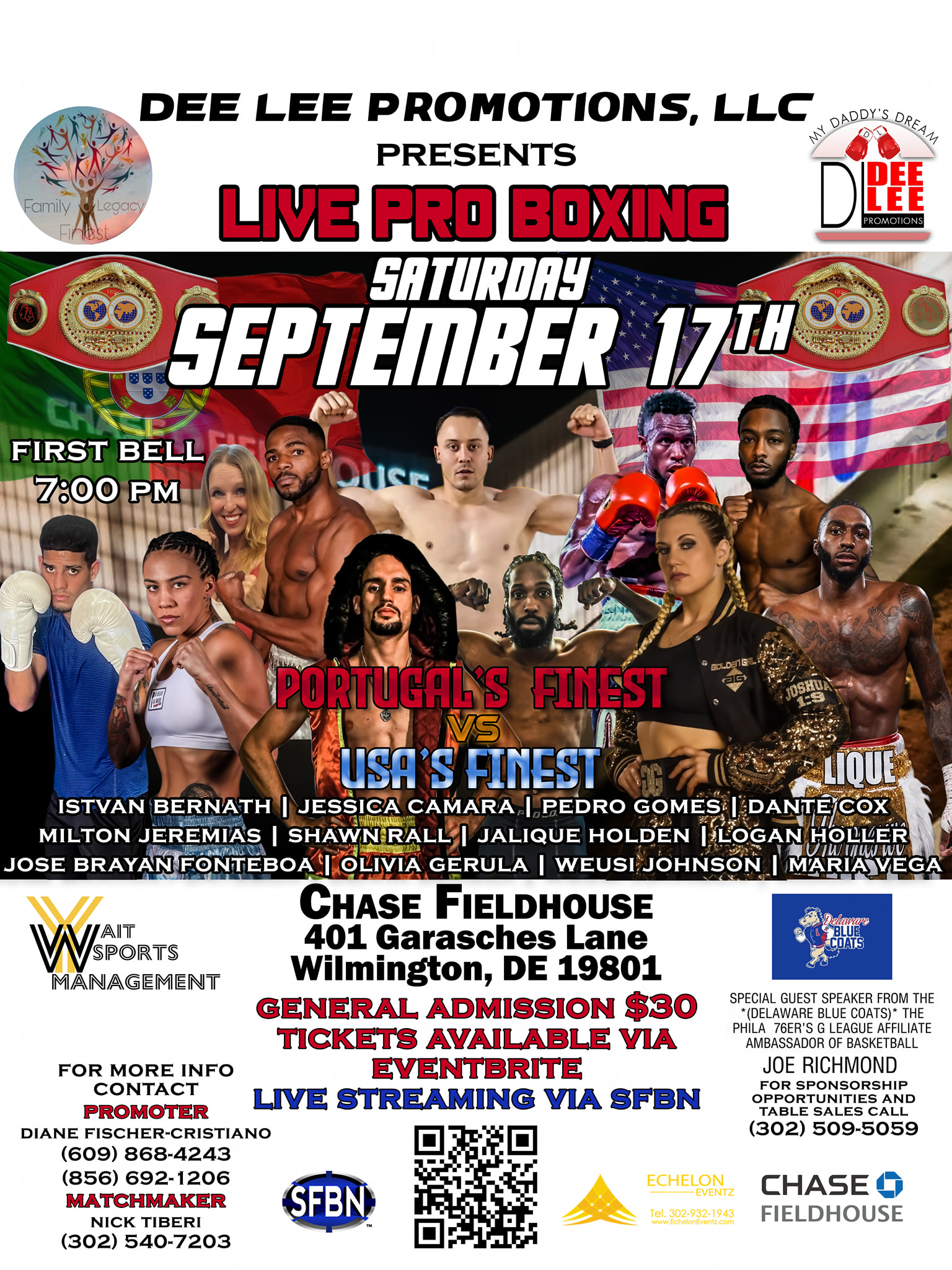 Watch PRO BOXING AT THE 76ERS FIELDHOUSE Livestream